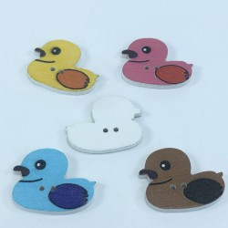 Ördek Desenli Renkli Düğme-DGM-1060 Ördek Desenli Renkli Düğme-DGM-1060