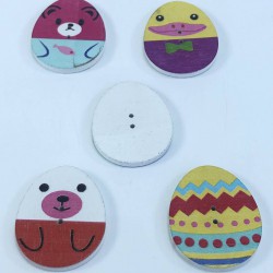 Yumurta Desenli Renkli Düğme-DGM-1065 Yumurta Desenli Renkli Düğme-DGM-1065