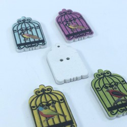 Kafes Desenli Renkli Düğme-DGM-1067 Kafes Desenli Renkli Düğme-DGM-1067