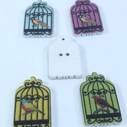 Kafes Desenli Renkli Düğme-DGM-1067 Kafes Desenli Renkli Düğme-DGM-1067