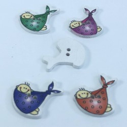 Sevimli Bebek Desenli Renkli Düğme-DGM-1068 Sevimli Bebek Desenli Renkli Düğme-DGM-1068