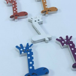 Zürafa Desenli Renkli Düğme-DGM-1069 Zürafa Desenli Renkli Düğme-DGM-1069