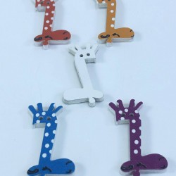 Zürafa Desenli Renkli Düğme-DGM-1069 Zürafa Desenli Renkli Düğme-DGM-1069
