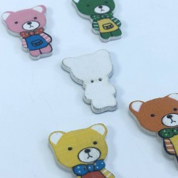 Ayıcık Desenli Renkli Düğme-DGM-1070 Ayıcık Desenli Renkli Düğme-DGM-1070