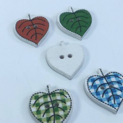 Yaprak Desenli Renkli Düğme-DGM-1071 Yaprak Desenli Renkli Düğme-DGM-1071