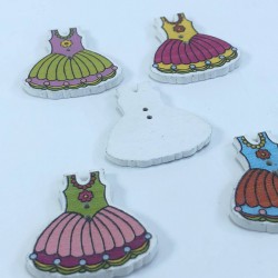 Elbise Desenli Renkli Düğme-DGM-1073 Elbise Desenli Renkli Düğme-DGM-1073