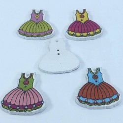 Elbise Desenli Renkli Düğme-DGM-1073 Elbise Desenli Renkli Düğme-DGM-1073