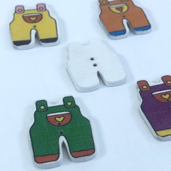 Kıyafet Desenli Renkli Düğme-DGM-1075 Kıyafet Desenli Renkli Düğme-DGM-1075