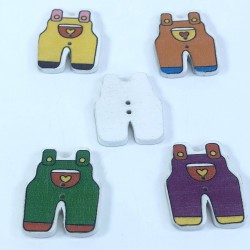 Kıyafet Desenli Renkli Düğme-DGM-1075 Kıyafet Desenli Renkli Düğme-DGM-1075