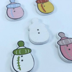 Biberon Desenli Renkli Düğme-DGM-1077 Biberon Desenli Renkli Düğme-DGM-1077