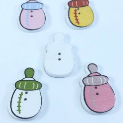 Biberon Desenli Renkli Düğme-DGM-1077 Biberon Desenli Renkli Düğme-DGM-1077