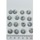Gümüş Rengi Alttan Dikmeli Şeffaf Dikme Düğme 1 Paket 10 Adet-DGM-1089