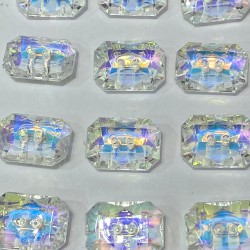 Şeffaf Janjanlı Dikdörtgen Plastik Delikli Düğme 1 Paket 10 Adet-DGM-1094 Şeffaf Janjanlı Dikdörtgen Plastik Delikli Düğme 1 Paket 10 Adet-DGM-1094