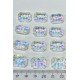 Şeffaf Janjanlı Dikdörtgen Plastik Delikli Düğme 1 Paket 10 Adet-DGM-1094