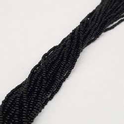 Parlak Siyah Dizi Kum Boncuk-DKB-23