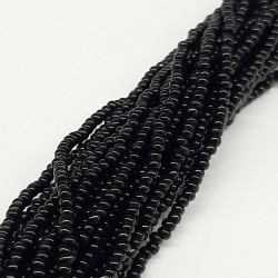 Parlak Siyah Dizi Kum Boncuk-DKB-23