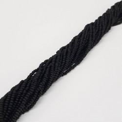 Mat Siyah Dizi Kum Boncuk-DKB-24