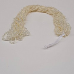 Parlak Açık Krem Dizi Kum Boncuk-DKB-30