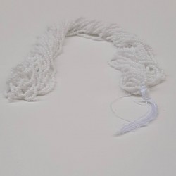 Beyaz Parlak Mat Dizi Kum Boncuk-DKB-33