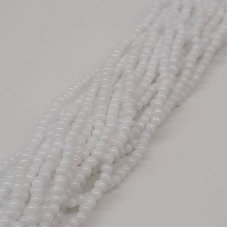 Beyaz Parlak Mat Dizi Kum Boncuk-DKB-33