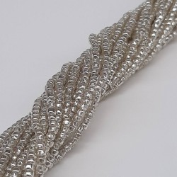Kaplama Gümüş Rengi Dizi Kum Boncuk-DKB-34
