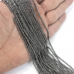 Parlak Antrasit Rengi Dizi Kum Boncuk 1 Dizi-DKB-78