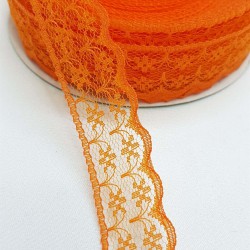 Turuncu Dantel Kurdele 2,5 cm-DKR-1002