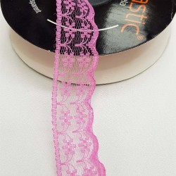 Koyu Pembe Dantel Kurdele 2,5 cm-DKR-1006