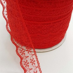 Kırmızı Dantel Kurdele 2,5 cm -DKR-1010