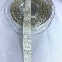 Simli Gümüş Gold Karışık Hediye Paketleme Kurdelesi-DKR-1016