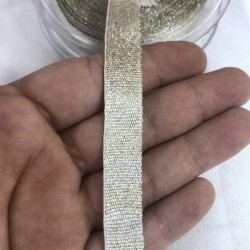 Simli Gümüş Gold Karışık Hediye Paketleme Kurdelesi-DKR-1016