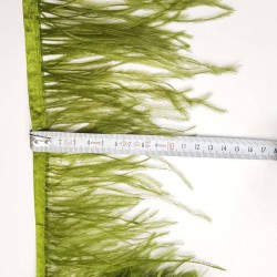 Haki Yeşil Deve Kuşu Tüyü-DKT-19