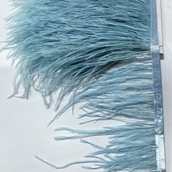 Koyu Bebe Mavi Rengi Deve Kuşu Tüyü-DKT-30