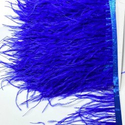 Saks Mavi Rengi Deve Kuşu Tüyü-DKT-33