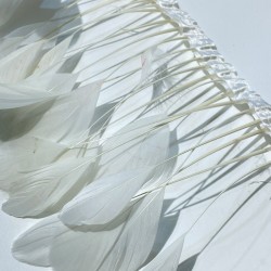 Beyaz Malibu Deve Kuşu Tüyü-DKT-49