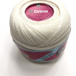 Krem Drima Merserize Dantel İpligi No:60 100 gr (1 adet )-DM-1003 Krem Drima Merserize Dantel İpligi No:60 100 gr (1 adet )-DM-1003