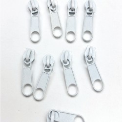 Beyaz Metal Fermuar Başlığı-DM-1081