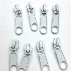 Beyaz Metal Fermuar Başlığı-DM-1081