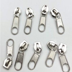 Gümüş Rengi Metal Fermuar Başlığı-DM-180