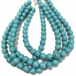 Turkuaz Doğal Taş Boncuk 12 mm-DTB-1012