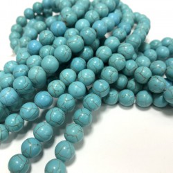 Turkuaz Doğal Taş Boncuk 10 mm-DTB-1014