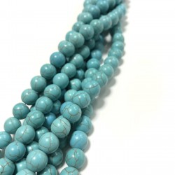Turkuaz Doğal Taş Boncuk 10 mm-DTB-1014