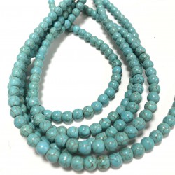 Turkuaz Doğal Taş Boncuk 8 mm-DTB-1015