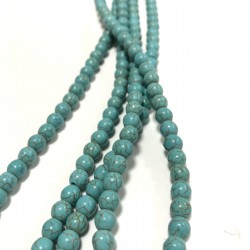 Turkuaz Doğal Taş Boncuk 8 mm-DTB-1015