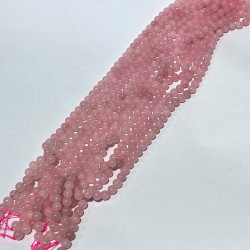 Pembe Kuvars Doğal Taş Boncuk-DTB-1025