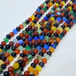 Renkli Akik Doğal Taş Boncuk-DTB-1026