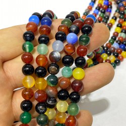 Renkli Akik Doğal Taş Boncuk-DTB-1026