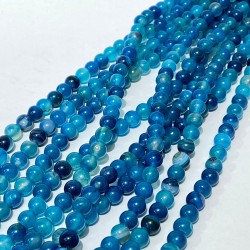 Mavi Akik Doğal Taş Boncuk-DTB-1028