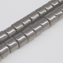 Hematit Rengi Silindir Parlak Boncuk-DTB-1034