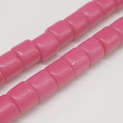 Fuşya Silindir Parlak Boncuk-DTB-1039